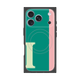 プレミアムスクエアケース with MagSafe［ オリジナル - initial color line - I green ］