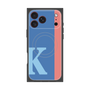 プレミアムスクエアケース with MagSafe［ オリジナル - initial color line - K blue ］