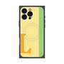 プレミアムスクエアケース with MagSafe［ オリジナル - initial color line - L yellow ］