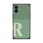 プレミアムスクエアケース with MagSafe［ オリジナル - initial two tone - R green ］