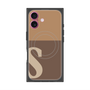 プレミアムスクエアケース with MagSafe［ オリジナル - initial two tone - S brown ］