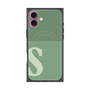 プレミアムスクエアケース with MagSafe［ オリジナル - initial two tone - S green ］