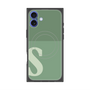 プレミアムスクエアケース with MagSafe［ オリジナル - initial two tone - S green ］