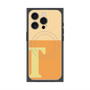 プレミアムスクエアケース with MagSafe［ オリジナル - initial two tone - T orange ］
