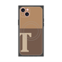 プレミアムスクエアケース with MagSafe［ オリジナル - initial two tone - T brown ］