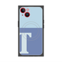 プレミアムスクエアケース with MagSafe［ オリジナル - initial two tone - T blue ］