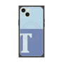 プレミアムスクエアケース with MagSafe［ オリジナル - initial two tone - T blue ］