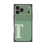 プレミアムスクエアケース with MagSafe［ オリジナル - initial two tone - T green ］