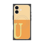 プレミアムスクエアケース with MagSafe［ オリジナル - initial two tone - U orange ］