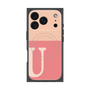 プレミアムスクエアケース with MagSafe［ オリジナル - initial two tone - U pink ］