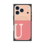 プレミアムスクエアケース with MagSafe［ オリジナル - initial two tone - U pink ］