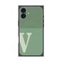 プレミアムスクエアケース with MagSafe［ オリジナル - initial two tone - V green ］