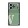 プレミアムスクエアケース with MagSafe［ オリジナル - initial two tone - V green ］
