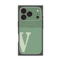 プレミアムスクエアケース with MagSafe［ オリジナル - initial two tone - V green ］
