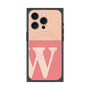 プレミアムスクエアケース with MagSafe［ オリジナル - initial two tone - W pink ］