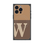 プレミアムスクエアケース with MagSafe［ オリジナル - initial two tone - W brown ］
