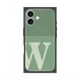 プレミアムスクエアケース with MagSafe［ オリジナル - initial two tone - W green ］