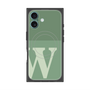 プレミアムスクエアケース with MagSafe［ オリジナル - initial two tone - W green ］
