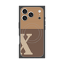 プレミアムスクエアケース with MagSafe［ オリジナル - initial two tone - X brown ］
