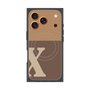 プレミアムスクエアケース with MagSafe［ オリジナル - initial two tone - X brown ］