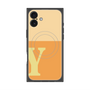 プレミアムスクエアケース with MagSafe［ オリジナル - initial two tone - Y orange ］