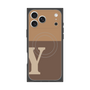 プレミアムスクエアケース with MagSafe［ オリジナル - initial two tone - Y brown ］