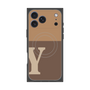 プレミアムスクエアケース with MagSafe［ オリジナル - initial two tone - Y brown ］