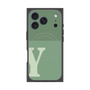 プレミアムスクエアケース with MagSafe［ オリジナル - initial two tone - Y green ］