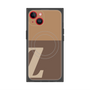 プレミアムスクエアケース with MagSafe［ オリジナル - initial two tone - Z brown ］