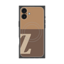 プレミアムスクエアケース with MagSafe［ オリジナル - initial two tone - Z brown ］