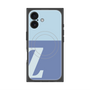 プレミアムスクエアケース with MagSafe［ オリジナル - initial two tone - Z blue ］