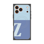 プレミアムスクエアケース with MagSafe［ オリジナル - initial two tone - Z blue ］