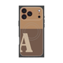 プレミアムスクエアケース with MagSafe［ オリジナル - initial two tone - A brown ］