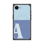 プレミアムスクエアケース with MagSafe［ オリジナル - initial two tone - A blue ］