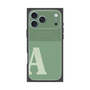 プレミアムスクエアケース with MagSafe［ オリジナル - initial two tone - A green ］
