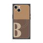 プレミアムスクエアケース with MagSafe［ オリジナル - initial two tone - B brown ］