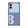 プレミアムスクエアケース with MagSafe［ オリジナル - initial two tone - B blue ］