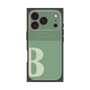 プレミアムスクエアケース with MagSafe［ オリジナル - initial two tone - B green ］