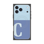 プレミアムスクエアケース with MagSafe［ オリジナル - initial two tone - C blue ］