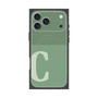 プレミアムスクエアケース with MagSafe［ オリジナル - initial two tone - C green ］