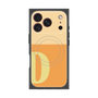 プレミアムスクエアケース with MagSafe［ オリジナル - initial two tone - D orange ］