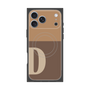 プレミアムスクエアケース with MagSafe［ オリジナル - initial two tone - D brown ］