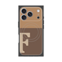 プレミアムスクエアケース with MagSafe［ オリジナル - initial two tone - F brown ］