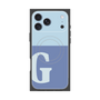 プレミアムスクエアケース with MagSafe［ オリジナル - initial two tone - G blue ］