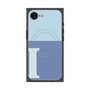 プレミアムスクエアケース with MagSafe［ オリジナル - initial two tone - I blue ］