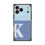 プレミアムスクエアケース with MagSafe［ オリジナル - initial two tone - K blue ］