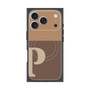 プレミアムスクエアケース with MagSafe［ オリジナル - initial two tone - P brown ］