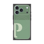 プレミアムスクエアケース with MagSafe［ オリジナル - initial two tone - P green ］