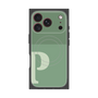 プレミアムスクエアケース with MagSafe［ オリジナル - initial two tone - P green ］