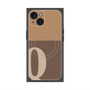 プレミアムスクエアケース with MagSafe［ オリジナル - initial two tone - Q brown ］